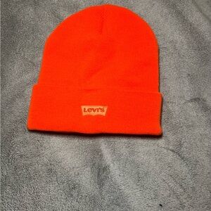 Levi's Vibrant Orange Knit Beanie